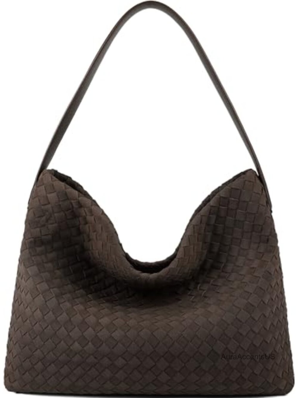 Vegan Suede Hobo Tote Women Top Handle Shoulder Bag w/ Clutch Magnetic Closure